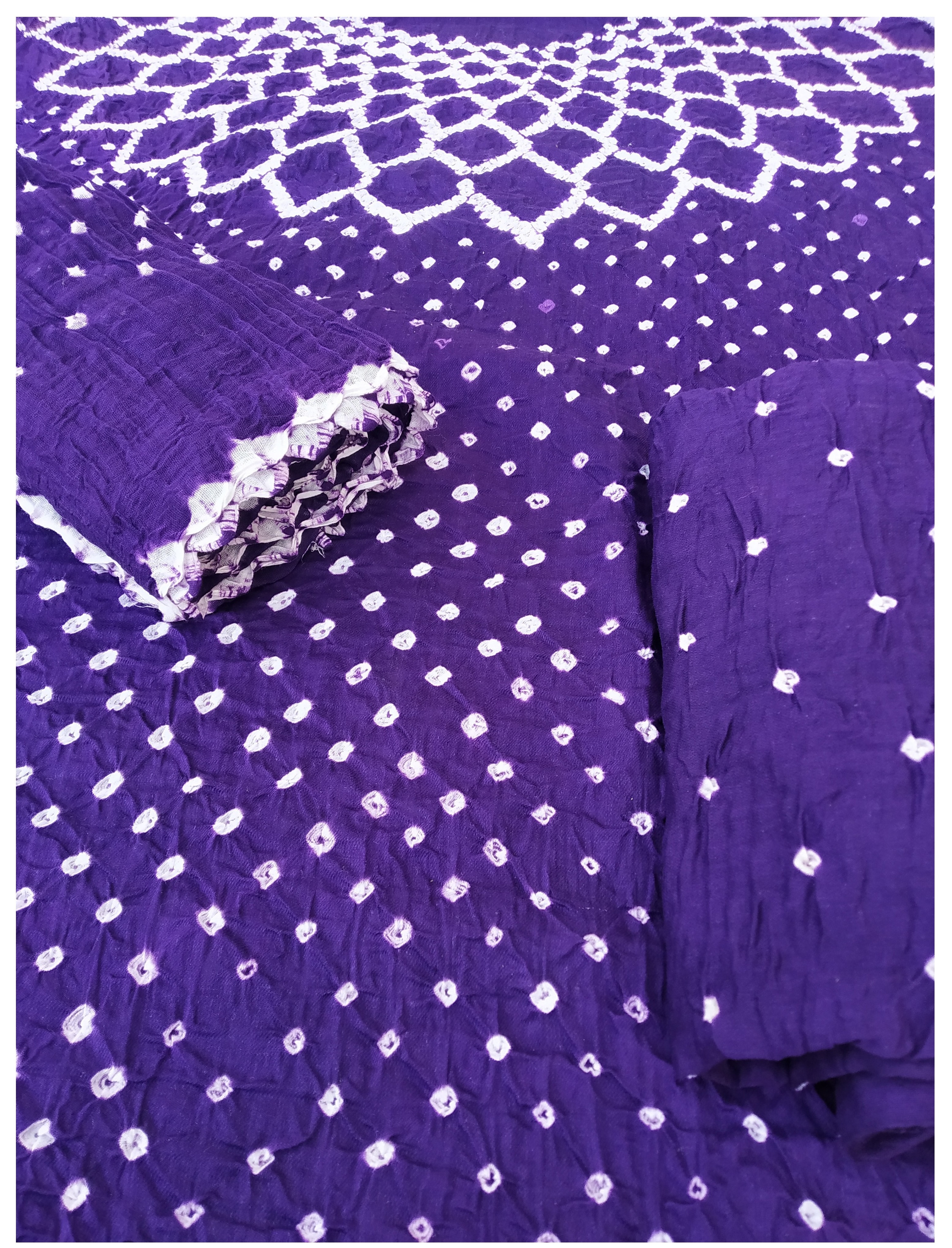 Indigo Blue Bandhani Dress - AHVAN Handicrafts