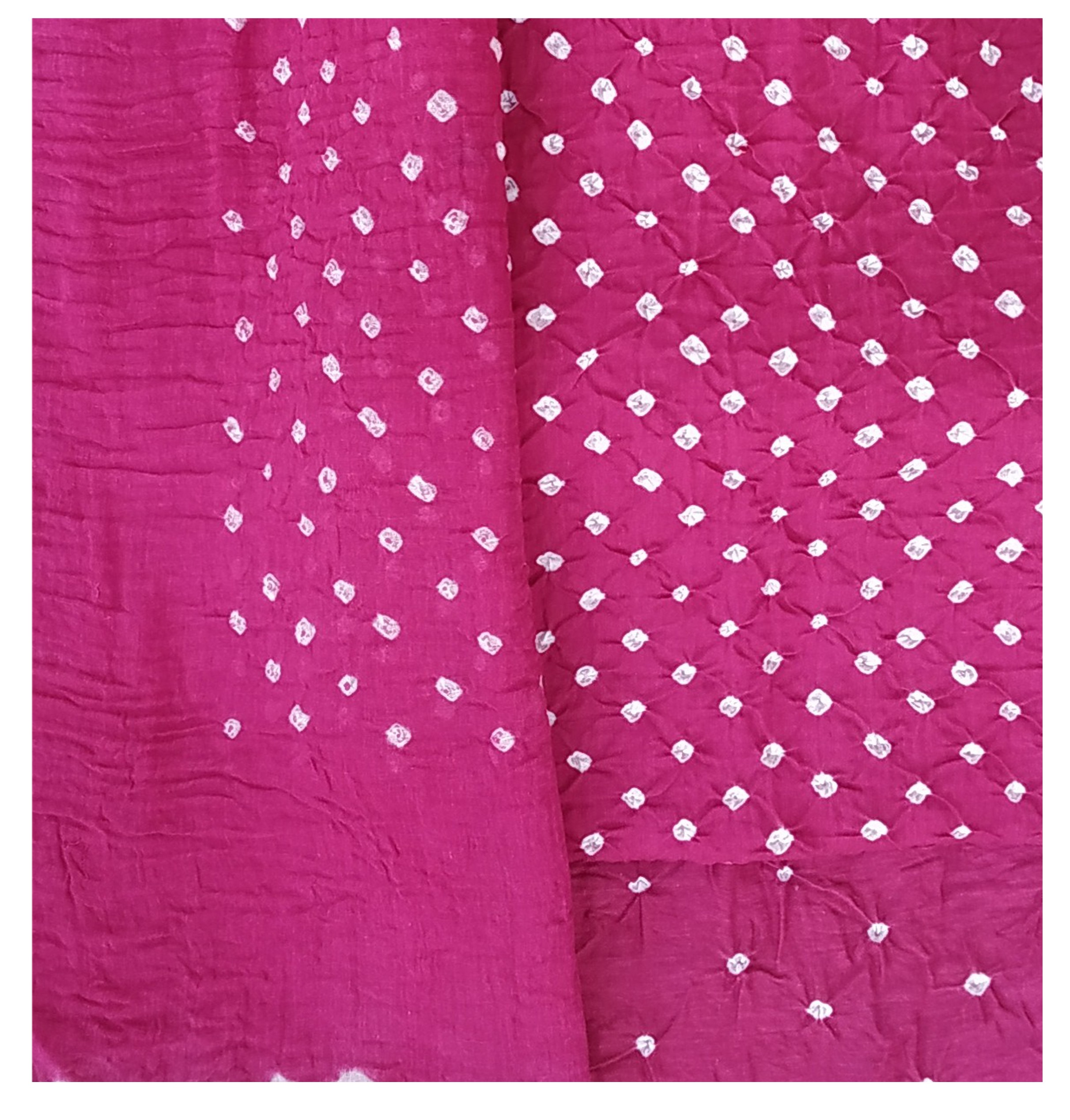 Dark Pink Bandhani Dress - AHVAN Handicrafts