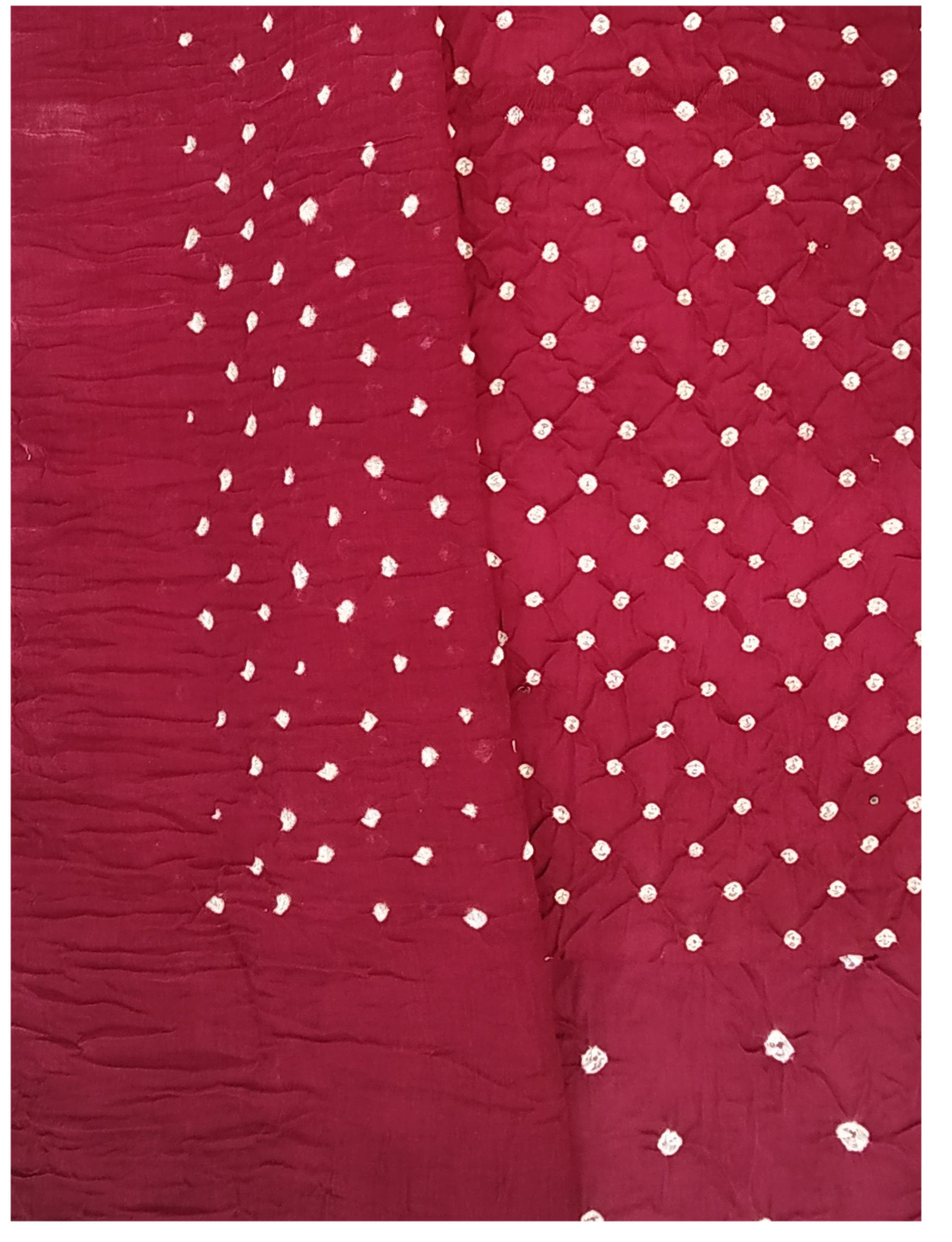 Maroon Bandhani Dress - AHVAN Handicrafts