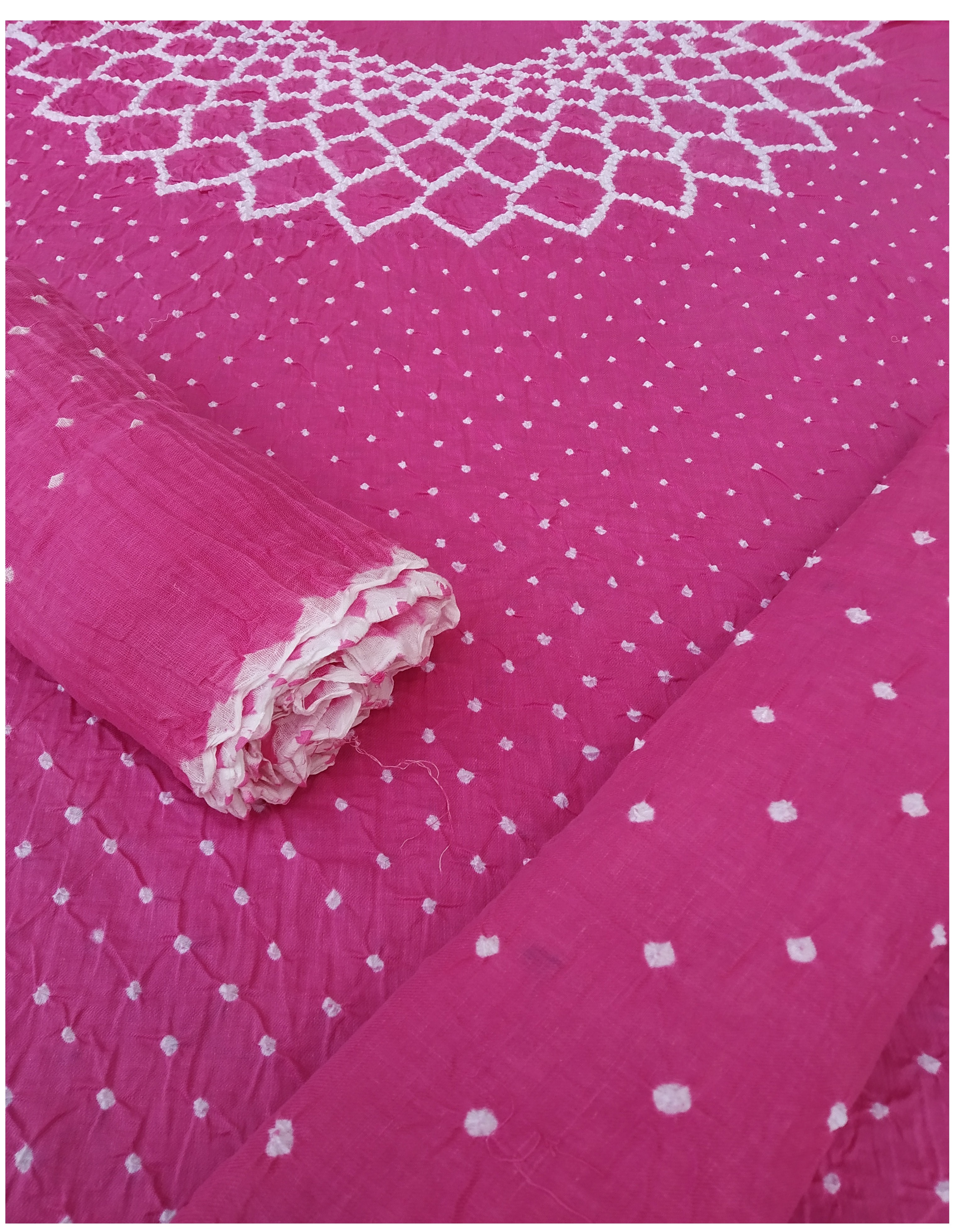Pink Bandhani Dress - AHVAN Handicrafts