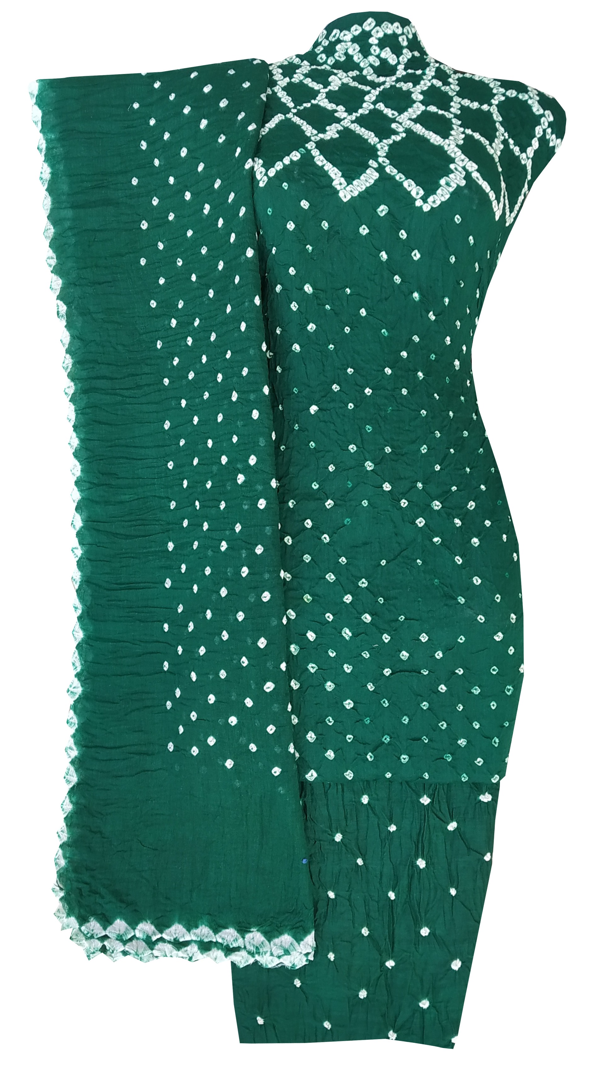 Green Bandhani Dress - AHVAN Handicrafts