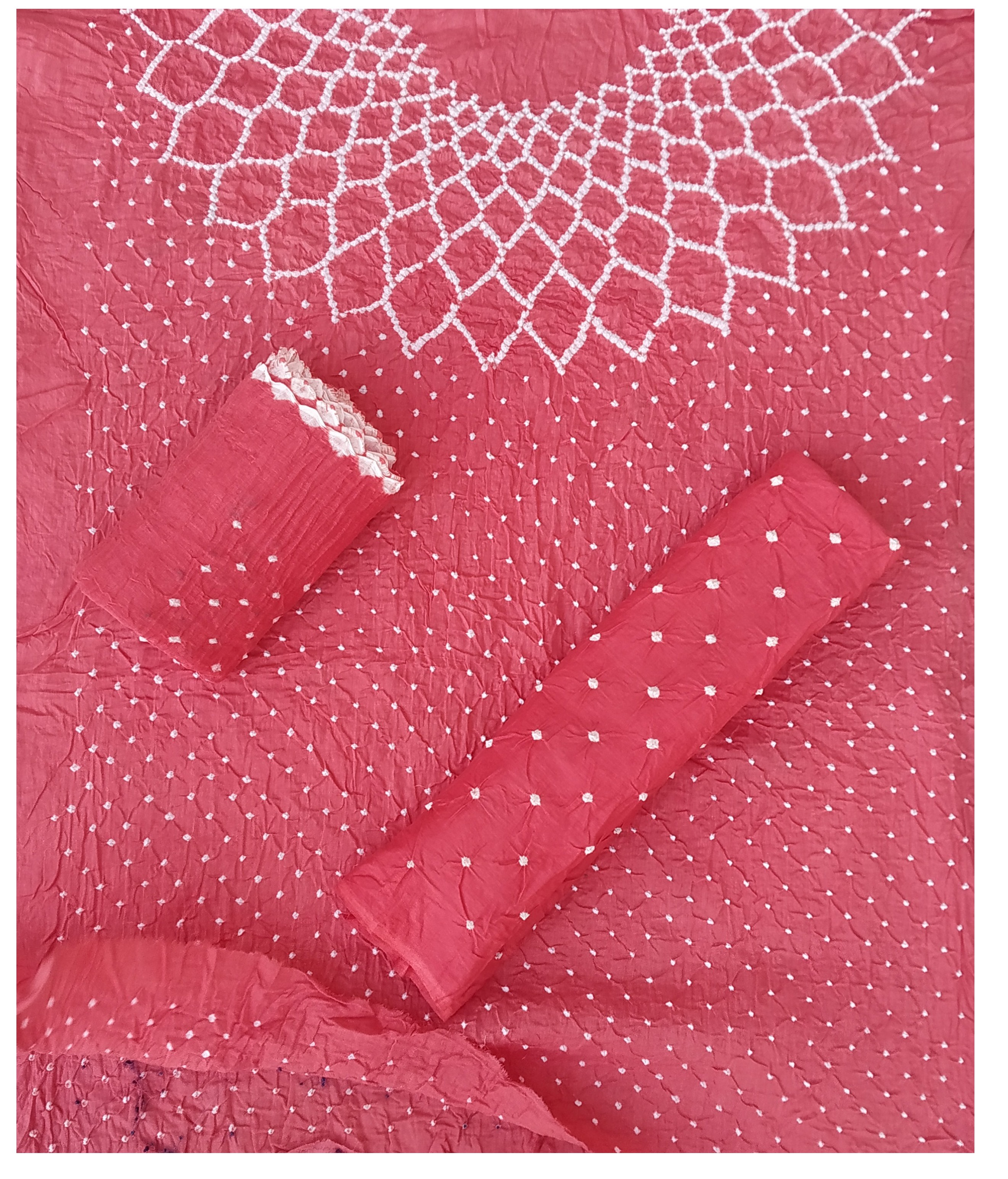 Rose Pink Bandhani Dress - AHVAN Handicrafts
