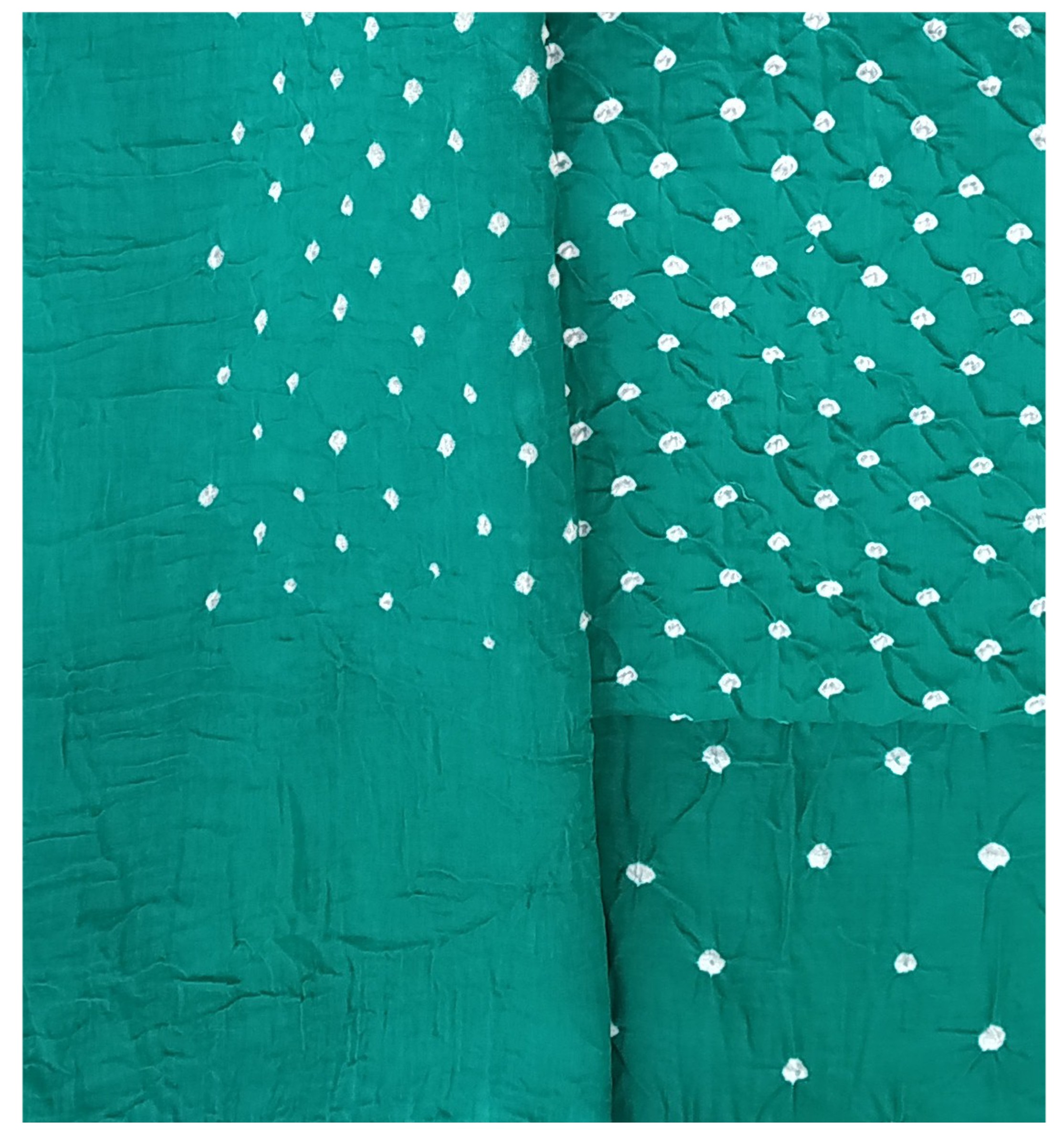Light Green Bandhani Dress - AHVAN Handicrafts
