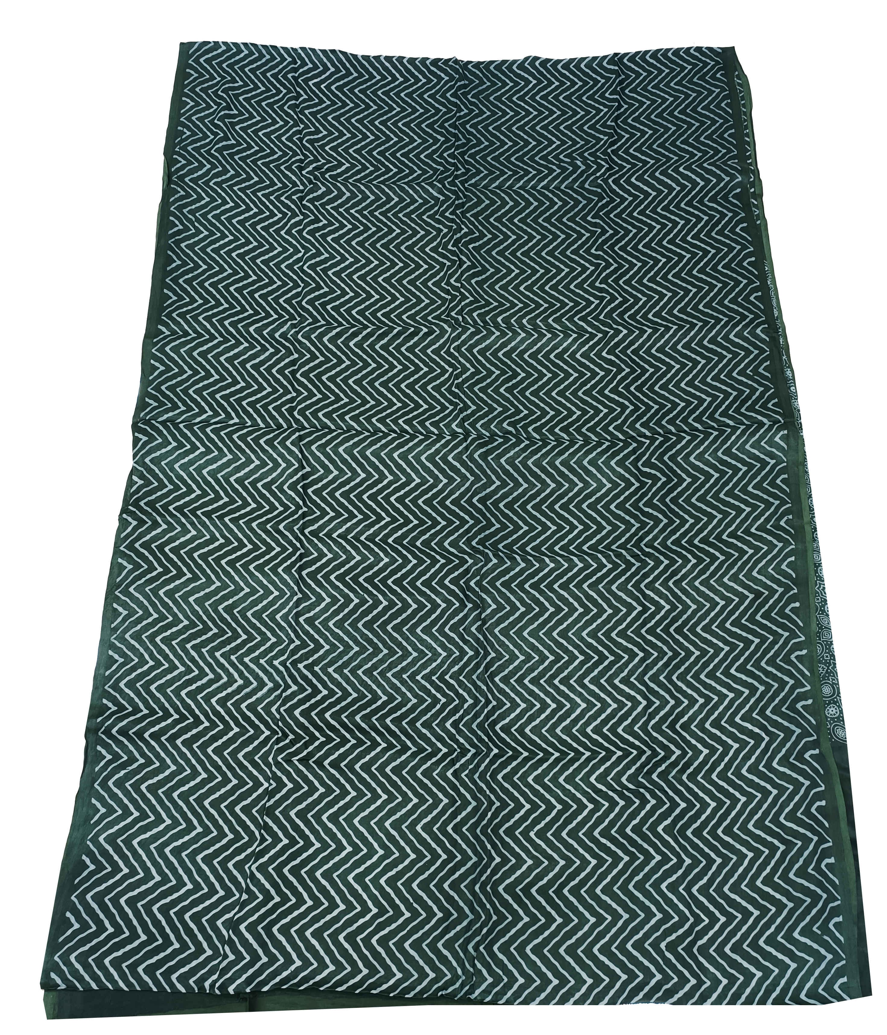 Lariya Print Green Modal Silk Saree - AHVAN Handicrafts