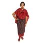 Batik Dress Handloom Cotton Material for Women : Maroon & Black | BDM973