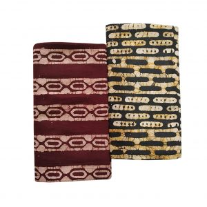 Lungi for Men Cotton Wax Batik Handloom : Maroon & Brown | Set of 2 | L34