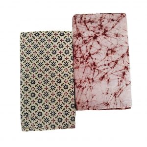 Lungi for Men Cotton Wax Batik Handloom : White & brown | Set of 2 | L40