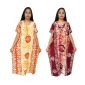 Batik Nighty Handloom Cotton for Women : Orange & Maroon | 2 Set | MX61-2